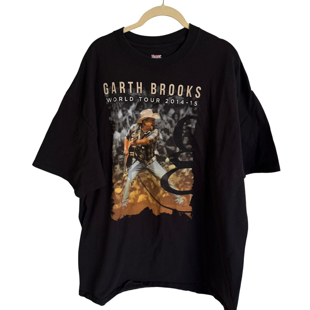Garth Brooks World Tour 2014-15 Concert T-Shirt Black Hanes‎ Beefy-T Mens 3XL